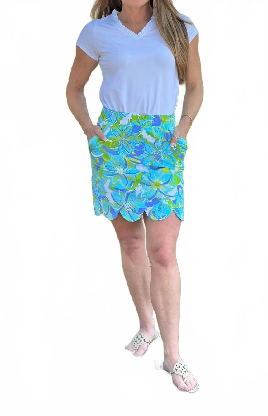 NEW ANA CLARE sassy scallop skort in breezie
